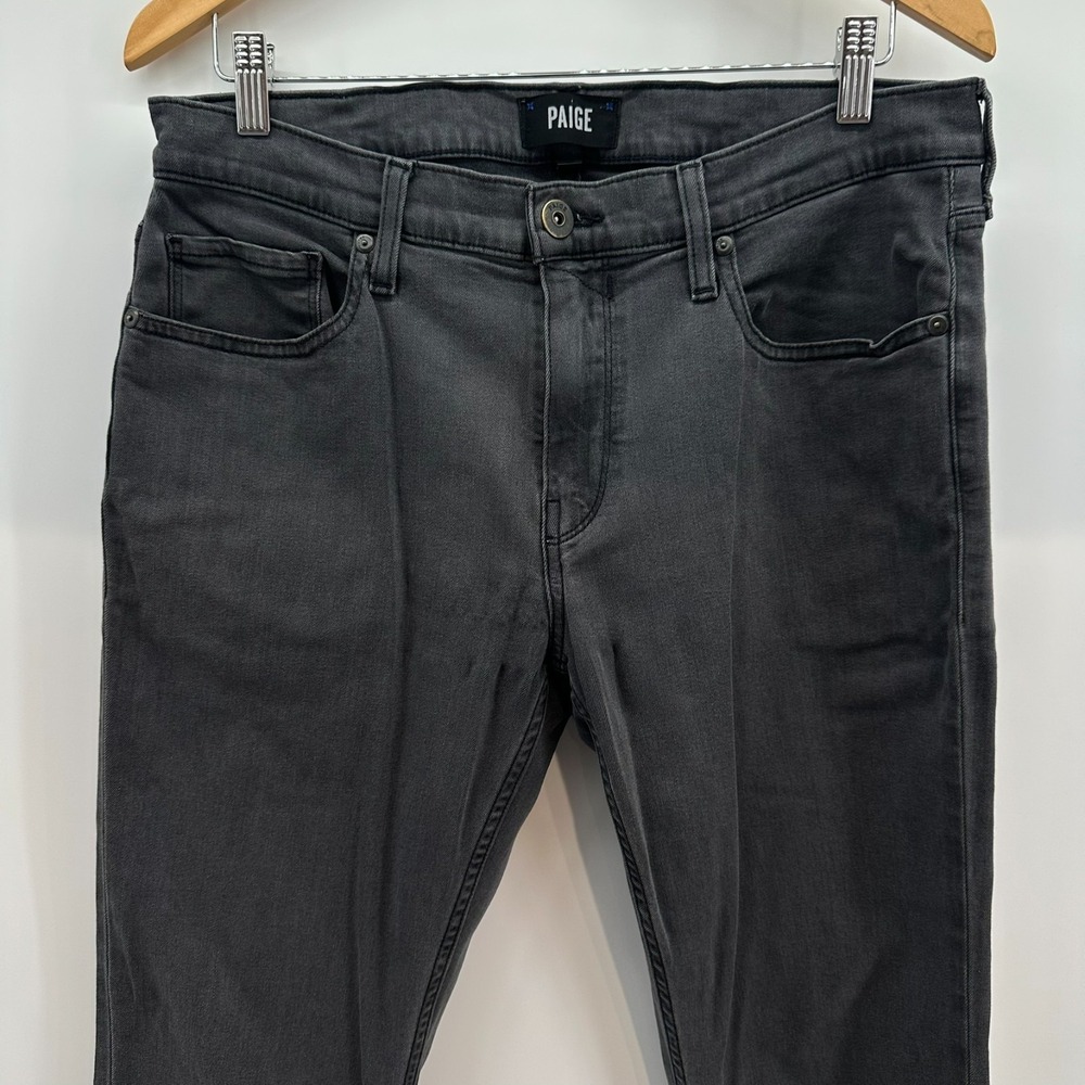 Paige Jeans Womens 32 Black Stretch Denim Slim Fit Classic Mid Rise‎ Outdoor